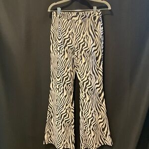 SHEIN Black and White Zebra Pattern Pants